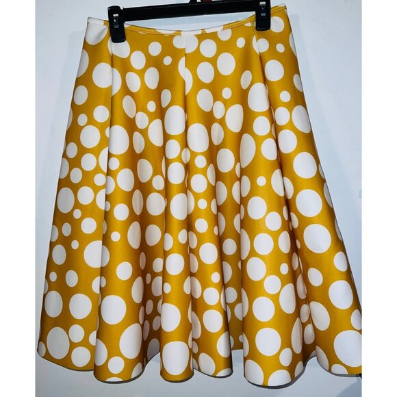 Rainbow Other - Vintage-Style Yellow & White Polka Dot Skirt - Rainbow Brand L Made In USA